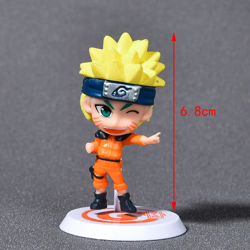 6 pcs/lot Mini Collectable Anime Naruto Action Figures Dolls Itachi Sasuke Gaara Model Figurine for Home Decoration Small Gift | Дом и сад