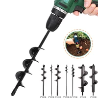 bedding plant auger hole digger tool garden planting machine drill bit fence borer post post hole digger garden auger yard tool