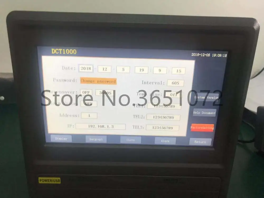 DCT1000-8 Температура Регистраторы 8 Каналы безбумажный с большой ЖК-дисплей Дисплей