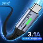 Кабель INIU USB Type-C, 3 м, 3,1 А, со светодиодной подсветкой, для быстрой зарядки и передачи данных, для Xiaomi 11, 10, Redmi, Huawei P40, Samsung, OnePlus, LG