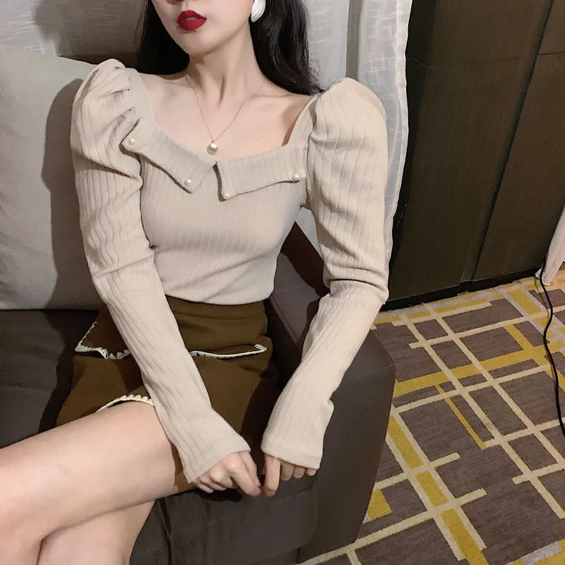 Футболка WHITNEY WANG 2020 Весенняя модная уличная одежда винтажная облегающая футболка
