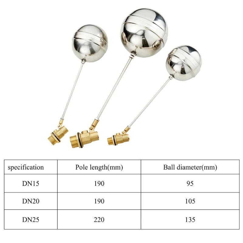 

DN15 DN20 DN25 Metal Float Valve Cold Hot Water Tank Liquid Level Control Valve