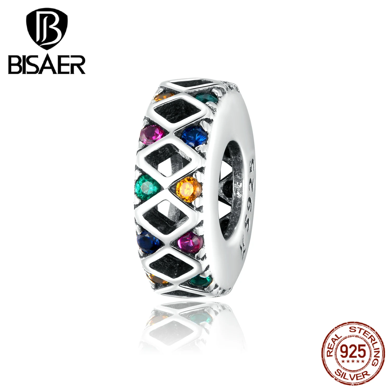 Бисаер Красочные флаги бусы из стерлингового серебра 925 пробы красочные CZ