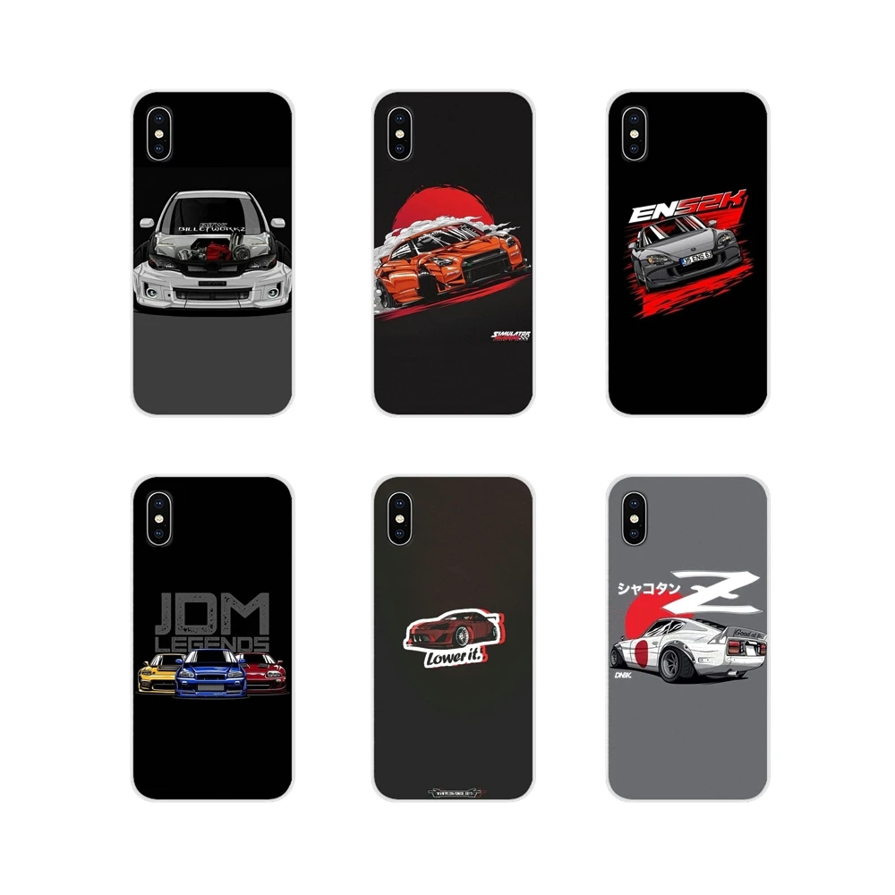 Drift машинки Автогонки JDM для Apple iPhone X XR XS MAX 4 4S 5 5S 5C SE 6 6S 7 8 Plus ipod прозрачный мягкий