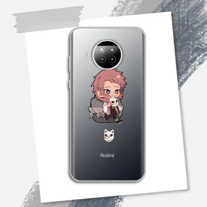 

Demon Slayer Kimetsu No Yaiba Phone Case Transparent for xiaomi redmi note 8 9 9s 11 10t lite pro