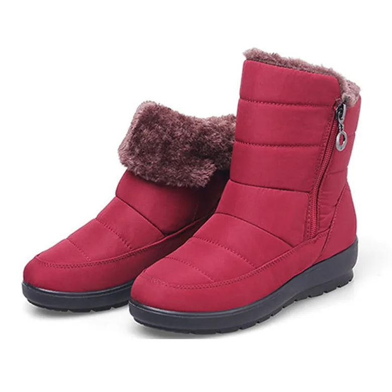 

2020 The new non-slip waterproof winter boots plus cotton velvet women shoes warm light big size 41 42 snow boots