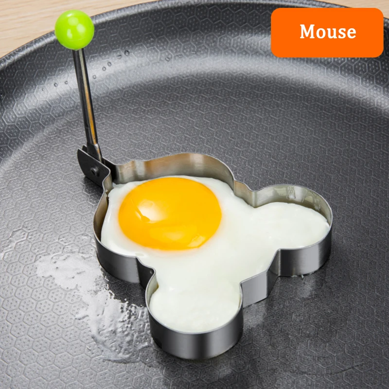 

1PCS Stainless Steel Love Heart-shaped Omelette Mold DIY Breakfast Decoration Omelette Pancake Mold Kitchen Accessories
