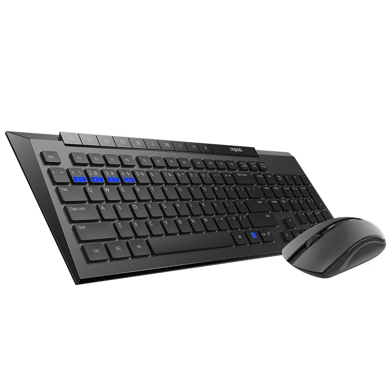 new rapoo silent wireless keyboard mouse combos for desktoplaptoppcswitch between bluetoothrt 2 4g connect to 3 devices free global shipping