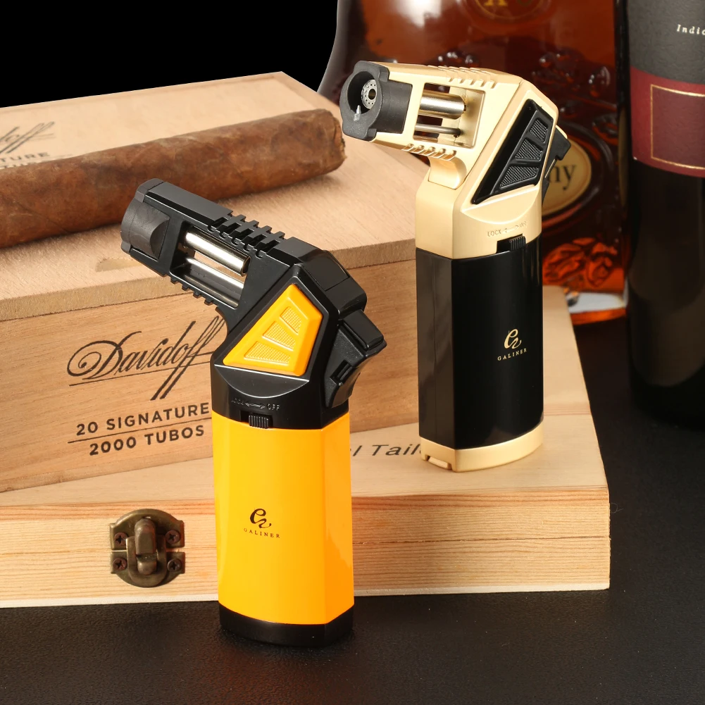 

Galiner 1 Jet Torch Cigar Lighter Gas Windproof Lighter Turbo Flame Lighters Outdoor Smoking BBQ Kitchen Cooking Tool