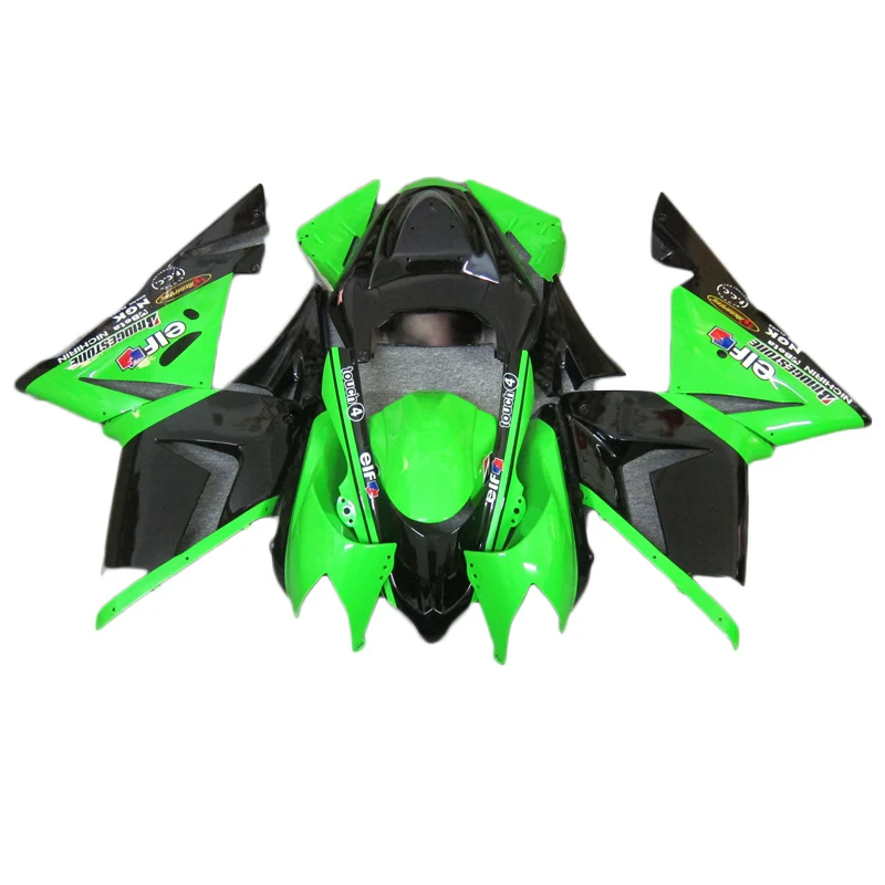 

Обтекатели для защиты корпуса для Kawasaki Ninja ZX10R 2004 2005 глянцевый зеленый черный инъекционный ниндзя zx10r 04 05 комплекты обтекателей FG30