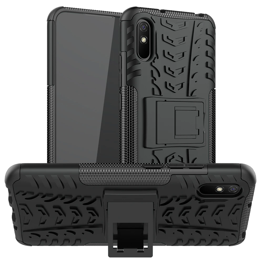 for xiaomi redmi 9a case cover anti knock bumper heavy duty armor stand back cover redmi 9 a prime silicone phone case redmi 9a free global shipping