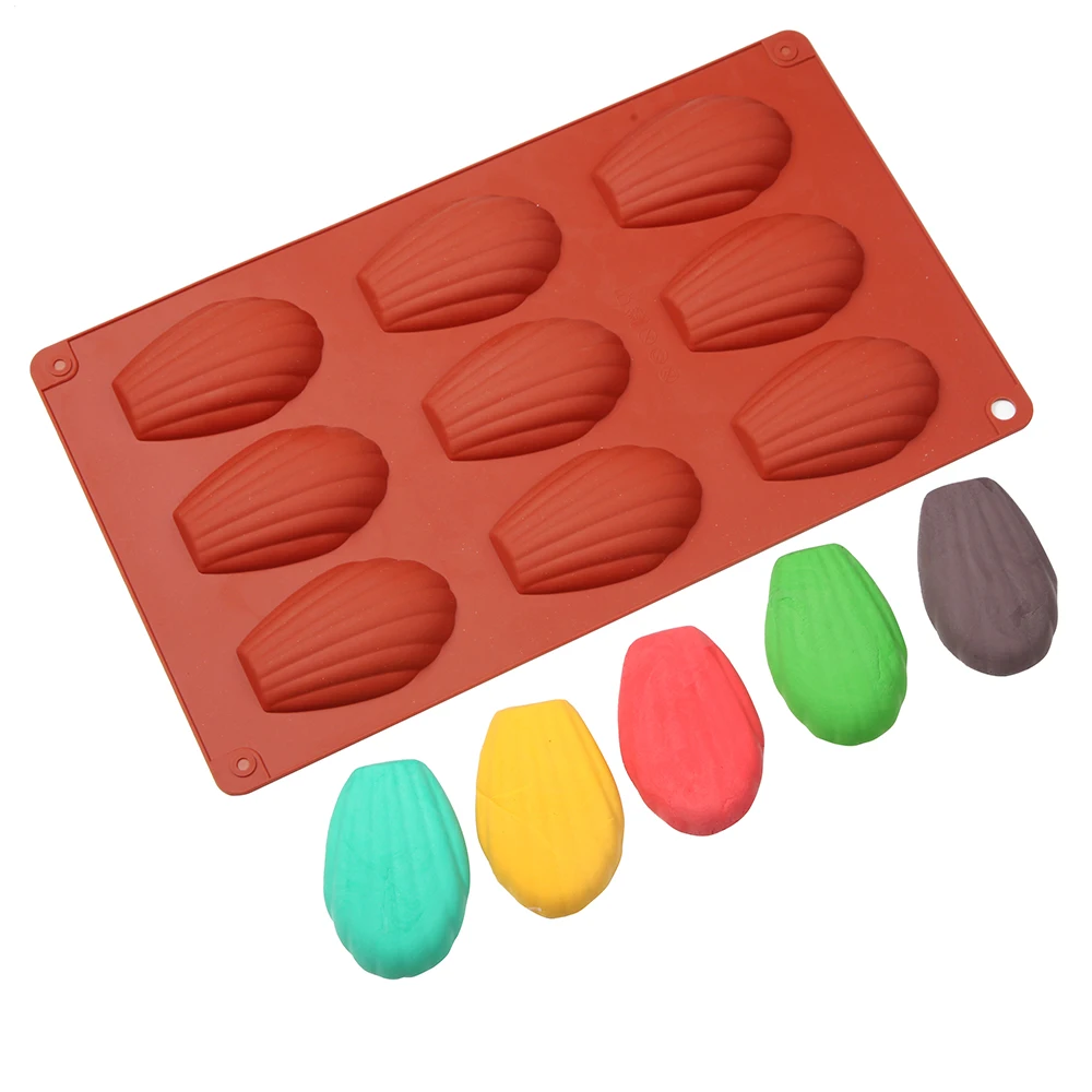 

9 Even Madeleine Silicone Shell Cake Mold Baking Pan Mould Cookies Biscuit Chocolate Bakeware Tools Kitchen Accessories Dessert