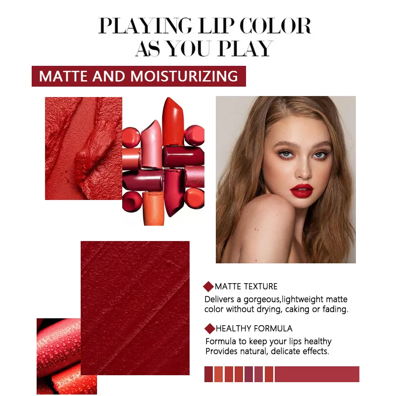 Абсолютно новая матовая губная помада увлажняющая бархатная телесного цвета