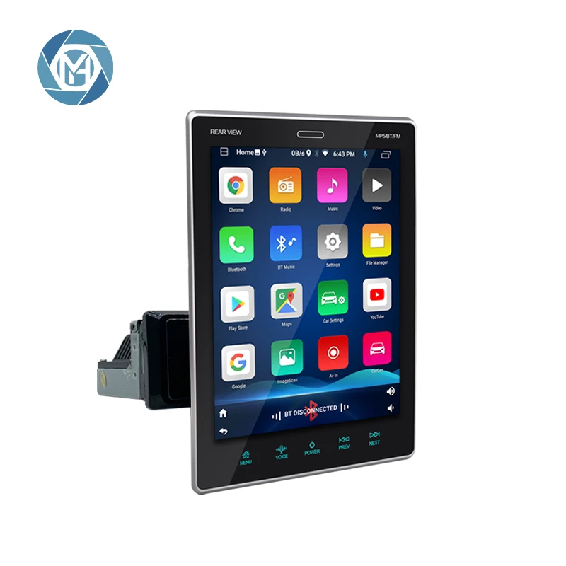

9.5 inch IPS Vertical Screen Android Radio 1din Universal Adjustable Android Car Mp5 Player Car Video Audio Stereo DVD Player