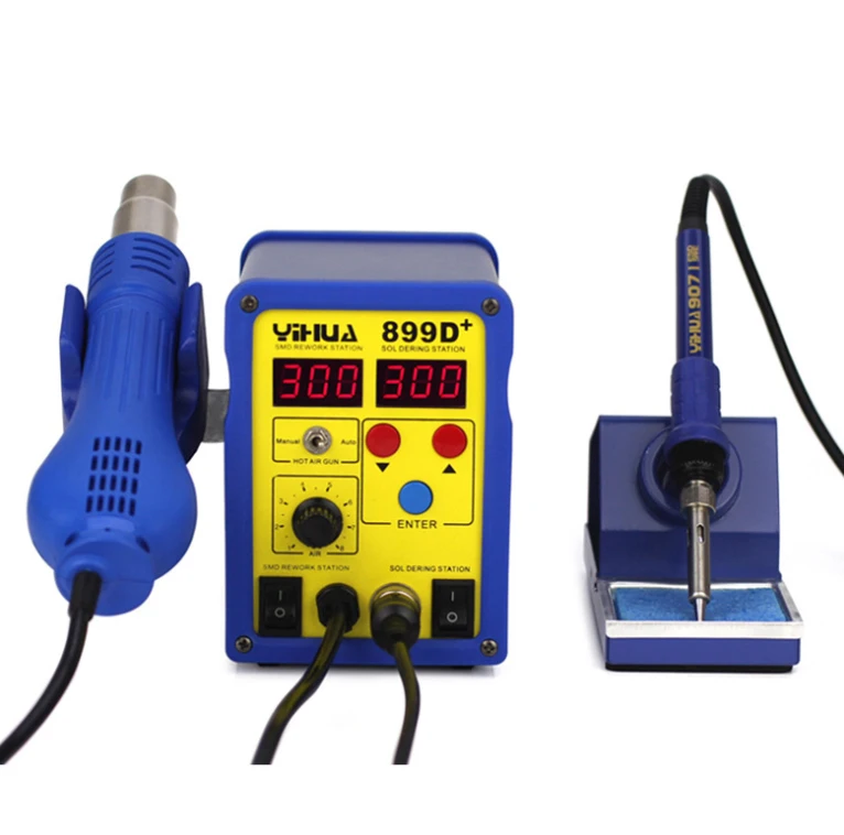 

Тепловая пушка 899D + 720 Вт, паяльная станция ESD, Интеллектуальная цифровая станция для распайки, 110 В/220 В, ручной автоматический режим работы