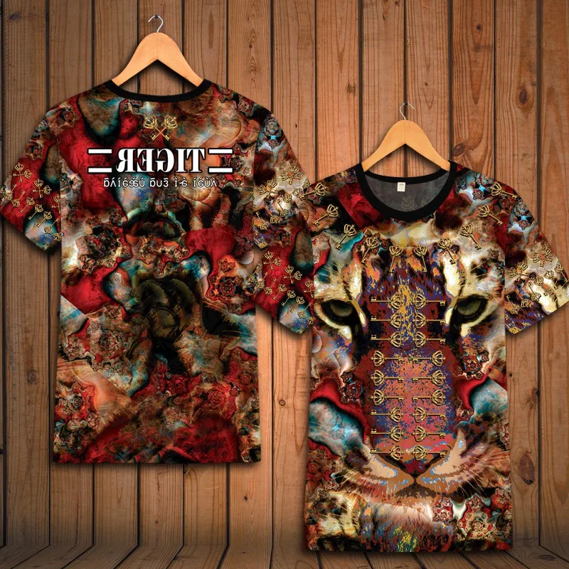 Креативная футболка с короткими рукавами с рисунком животных, Изысканная футболка с 3d принтом, лето, новая качественная мягкая дышащая гладкая футболка для мужчин, S-6XL