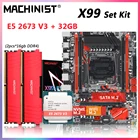Комплект материнской платы Machinist X99 с процессором Xeon E5 2673 V3 2*16 ГБ = 32 Гб DDR4 ОЗУ комплект памяти LGA 2011-3