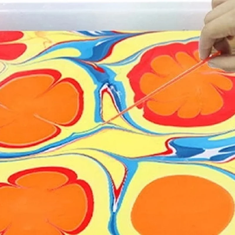 

Hydrographics Water Transfer Marbling Painting Set Painting on Water Drawing Tools Kit P7Ding