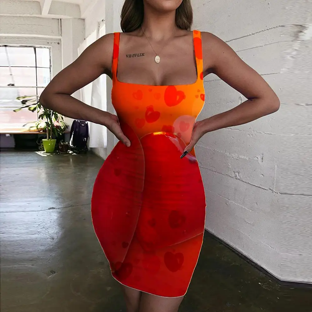 

Женское платье с лямкой на шее, без рукавов