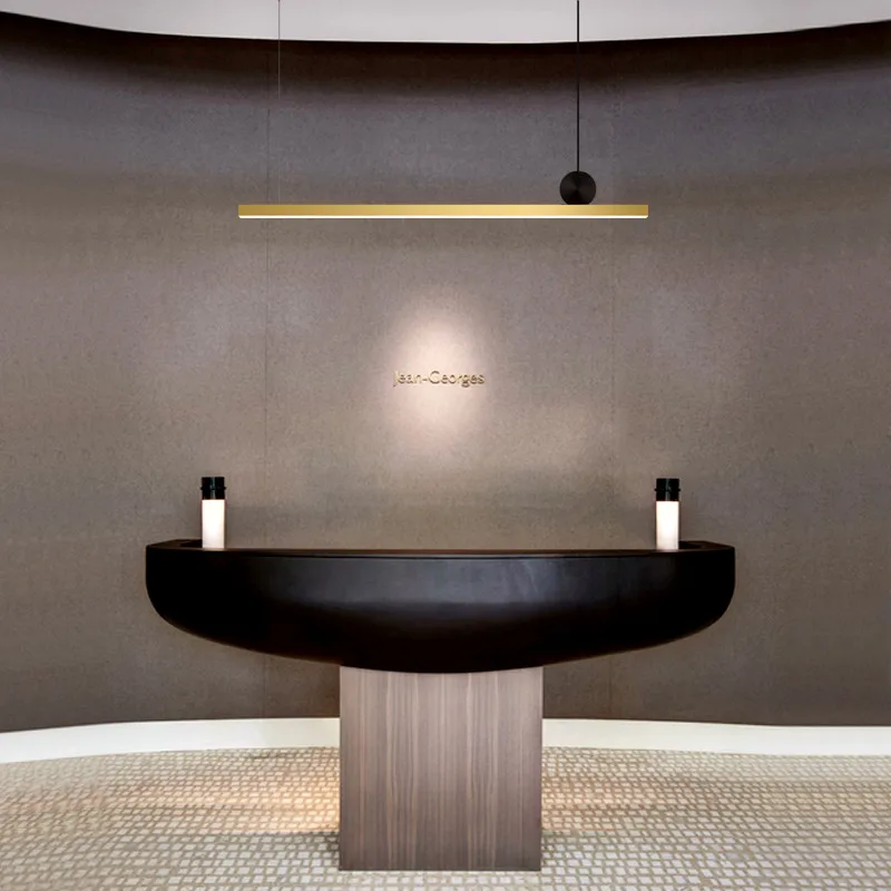 Медный Подвесной Светильник геометрической формы для столовой стола бара офиса