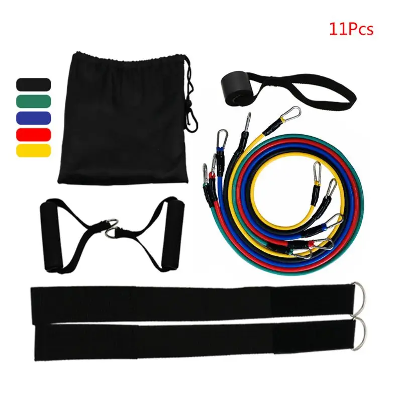 

1 Set Multifunction Exercise Resistance Bands Yoga Pilates Fitness Tube Pull Rope Workout Assist Straps