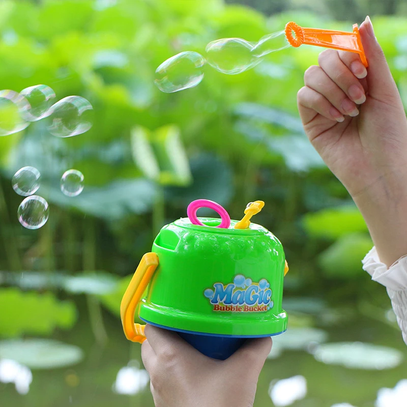 Creative Kids Toys Magic Anti-sprinkler Portable Bubble Bucket Children Wand Toy Blower Gift Outdoor Fun Drop Shipping | Игрушки и хобби