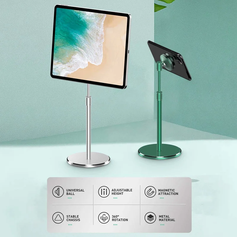 

Universal desktop upgrade mobile phone tablet computer telescopic magnetic bracket For iPad Tablet Desk Holder 360 Rotation
