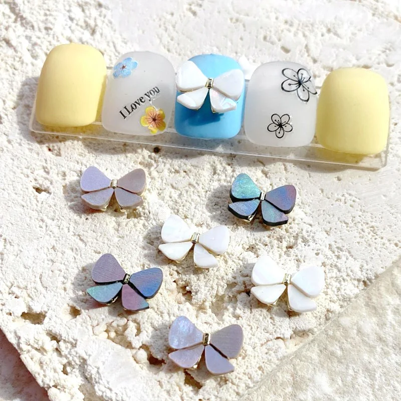 

10Pcs Butterfly Nail Decoration 3D Japanese Designer Charms Simple Design Butterfly Nails Accessories For Nail Supplies