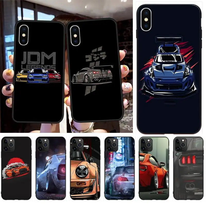 

Cartoon Japan JDM Sports Car Comic Custom Photo Soft Phone Case for iPhone 11 pro XS MAX 8 7 6 6S Plus X 5S SE 2020 XR case