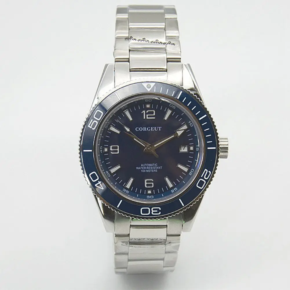 Мужские водонепроницаемые часы с сапфировым стеклом 100 м | Наручные