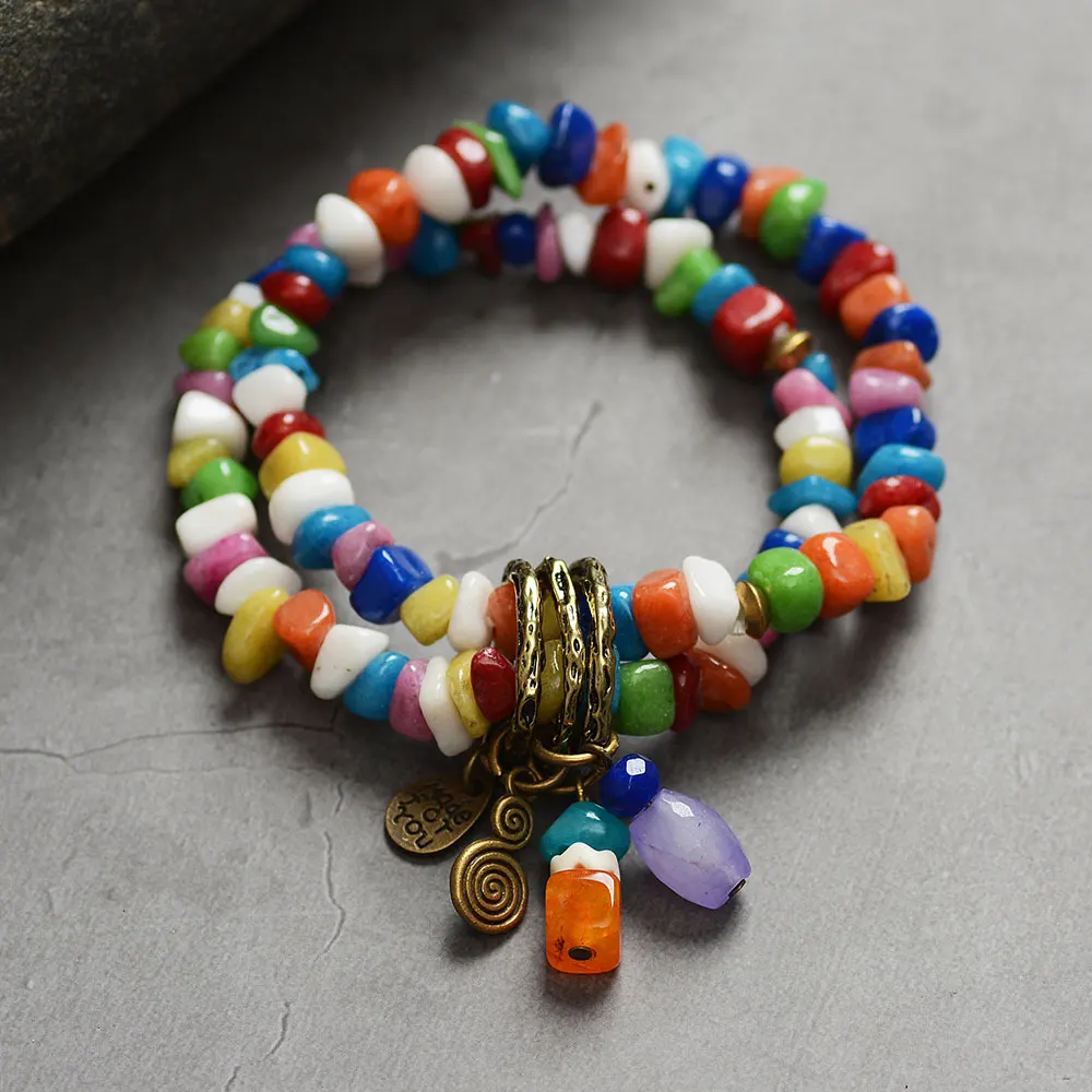 Творческие украшения подарки Смешанные браслеты из натуральных камней Подвески