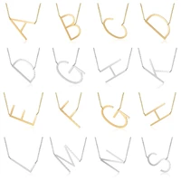 26pcsset stainless steel 26 letters a z initial pendant necklace goldsilver fashion collar women party jewelry gift no fade