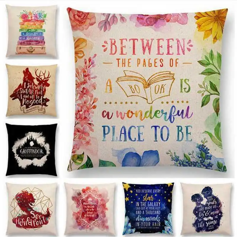 Наволочка для книг подушки чехлы с надписями фантазийные декоративные мечты
