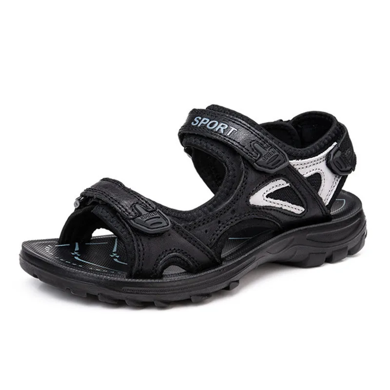 Женские пляжные женские сандалии из натуральной кожи летние дышащие