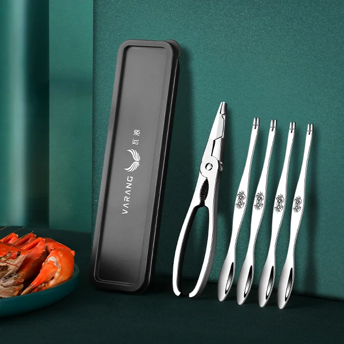 

Stainless Steel Seafood Tools Crab Peel Shrimp Tool Crab Claws Crab Needle Lobster Shrimp Clamps Tools Kitchen Tools DA60HX
