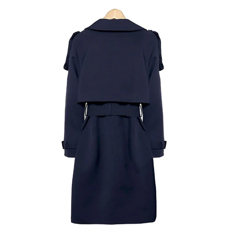 Женский двубортный Тренч WSYORE тонкий средней длины в Корейском стиле на весну и