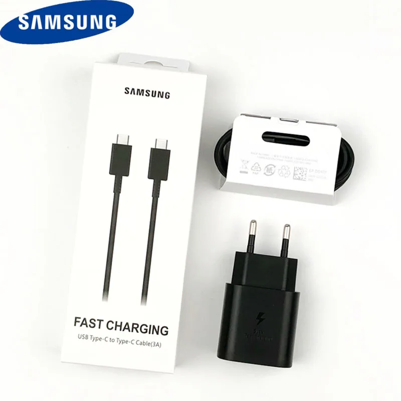 Оригинальное Супербыстрое зарядное устройство Samsung note 10 25 Вт адаптер питания с Type