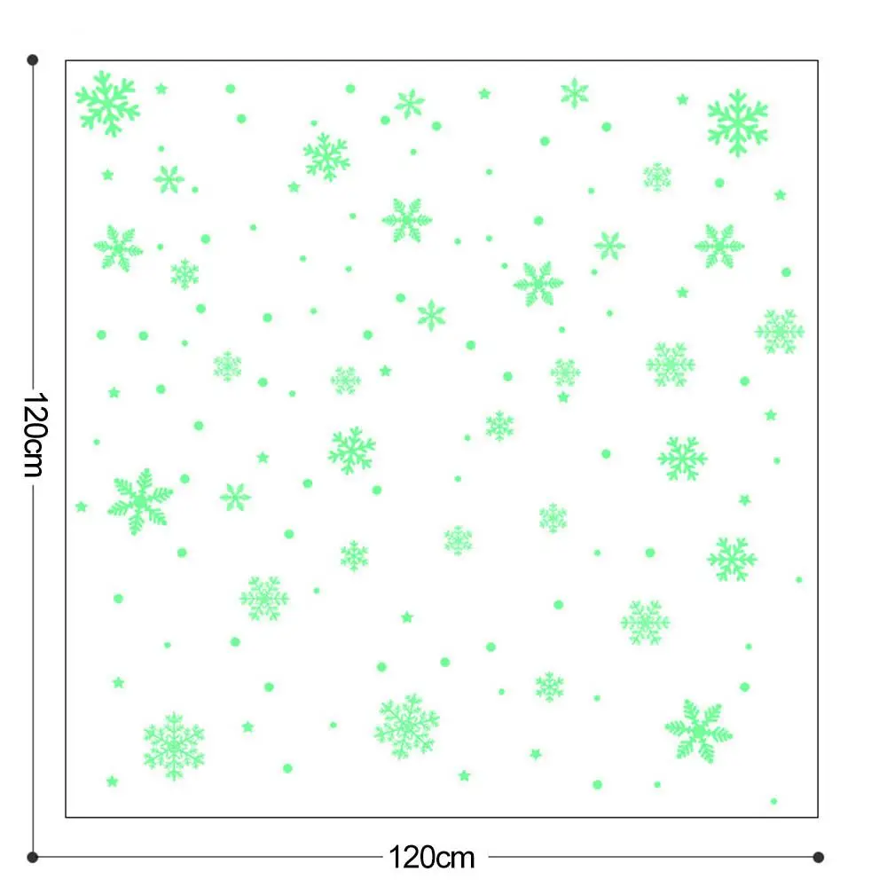 61/64x светящиеся наклейки на снег рождественские окна флуоресцентные стену