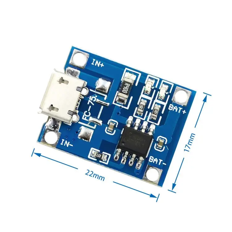 10 шт./лот 5 в Micro USB 1A TP4056 18650 литиевая батарея зарядная плата с защитным зарядным