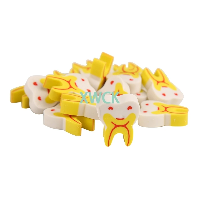 20 шт./пакет для отбеливания зубов в форме коренного зуба зуб резиновые ластики