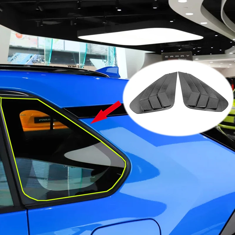 

2019 2020 задний треугольник окна Крышка для жалюзи отделка наклейка корпус АБС-Пластик стайлинга автомобилей 2 шт. для Toyota RAV4 аксессуары