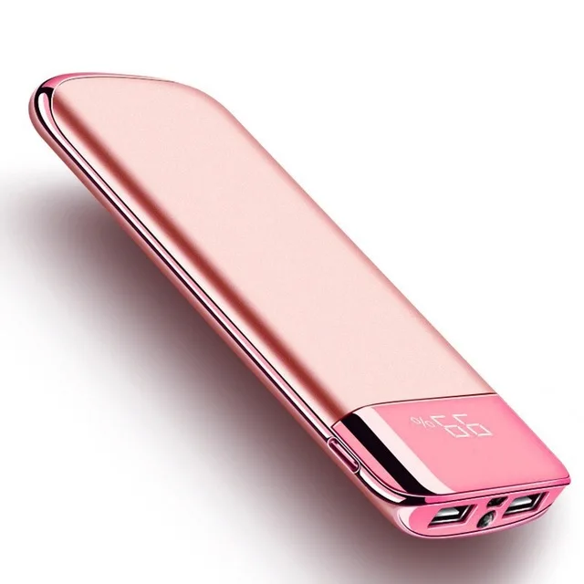 Rose Gold 30000 мАч Внешний аккумулятор внешний аккумулятор 2 USB светодиодный внешний аккумулятор портативное зарядное устройство для мобильного телефона для Xiaomi Mi iphone 8 X huawei - Цвет: Rose Gold