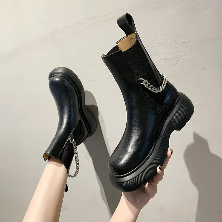 Новинка 2021 Ботинки Martin женские осенние ботинки кожаные тонкие в английском стиле