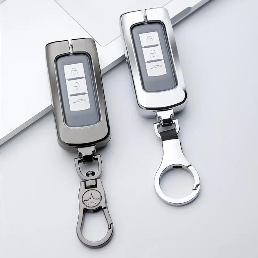 

Car Smart Fob Key Case Cover Holder For Mitsubishi Outlander Lancer 10 Pajero Sport ASX RVR L200 Eclipse Cross Accessories