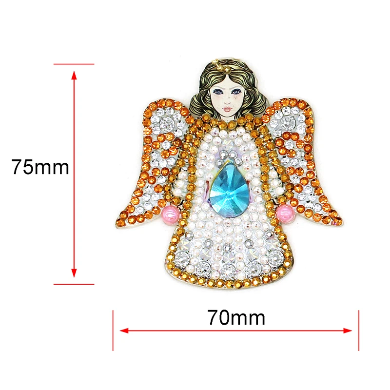 5D алмазная живопись брелок горный хрусталь вышивка ангел кулон DIY ремесло набор