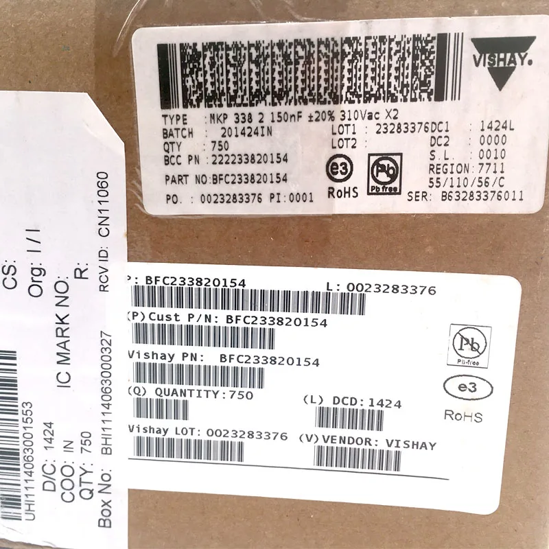 100% оригинал 50 шт. емкость для тонкой пленки MKP X2 BC 0 15 мкФ 154 150NF 310V 275V мм|kds|precisionvc-tcxo |