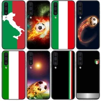 italian flag football phone cover hull for samsung galaxy s8 s9 s10e s20 s21 s5 s30 plus s20 fe 5g lite ultra black soft case