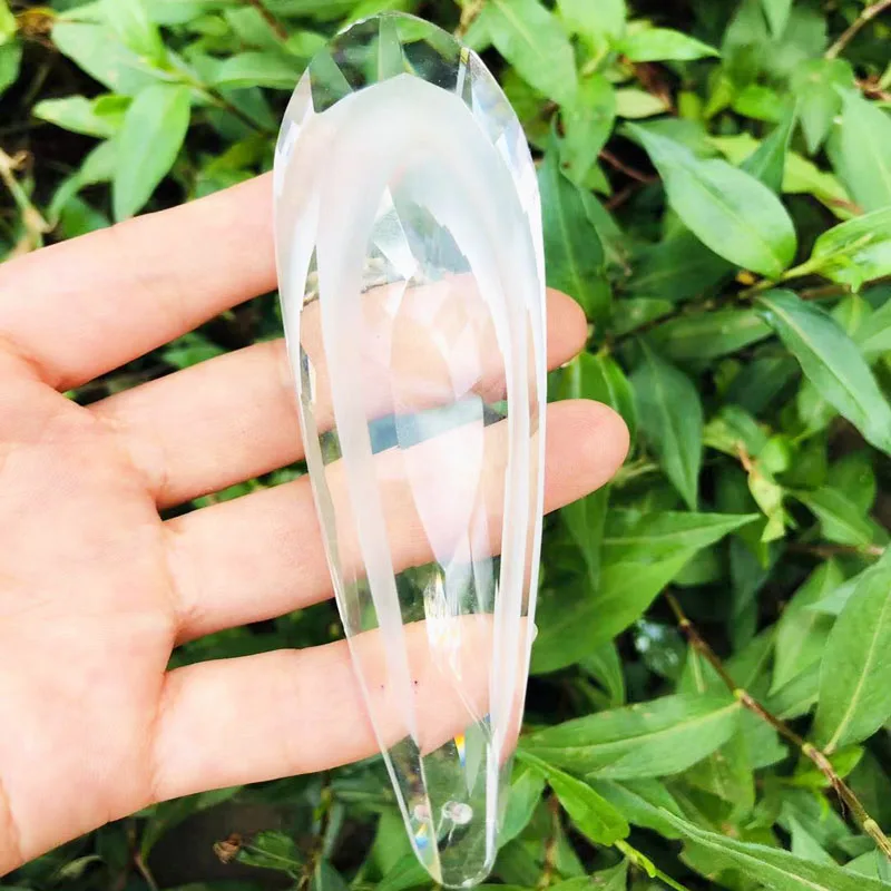 Длинная прозрачная Хрустальная призматическая люстра 120 мм граненые