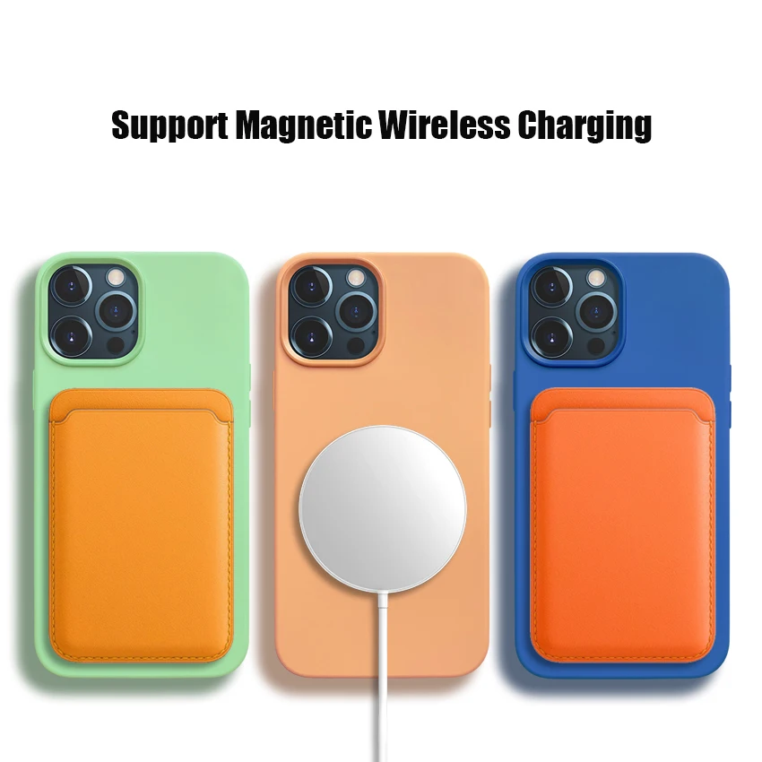 

1:1 Official Original Magsafe Magnetic Liquid Silicone Case For Apple iPhone 12 Pro Max Mini 12Pro Cover Pop up Animation Cover