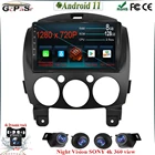 Мультимедийный проигрыватель для MAZDA 2, автомобильный мультимедийный проигрыватель с IPS-экраном на Android 11 для MAZDA 2 2007, 2008, 2009, 2010, 2011-2014, радио, GPS